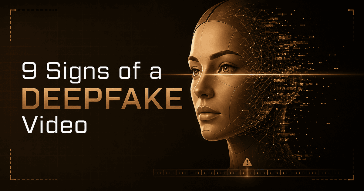 Analysing a video clip for deepfake warning signs on an iPhone