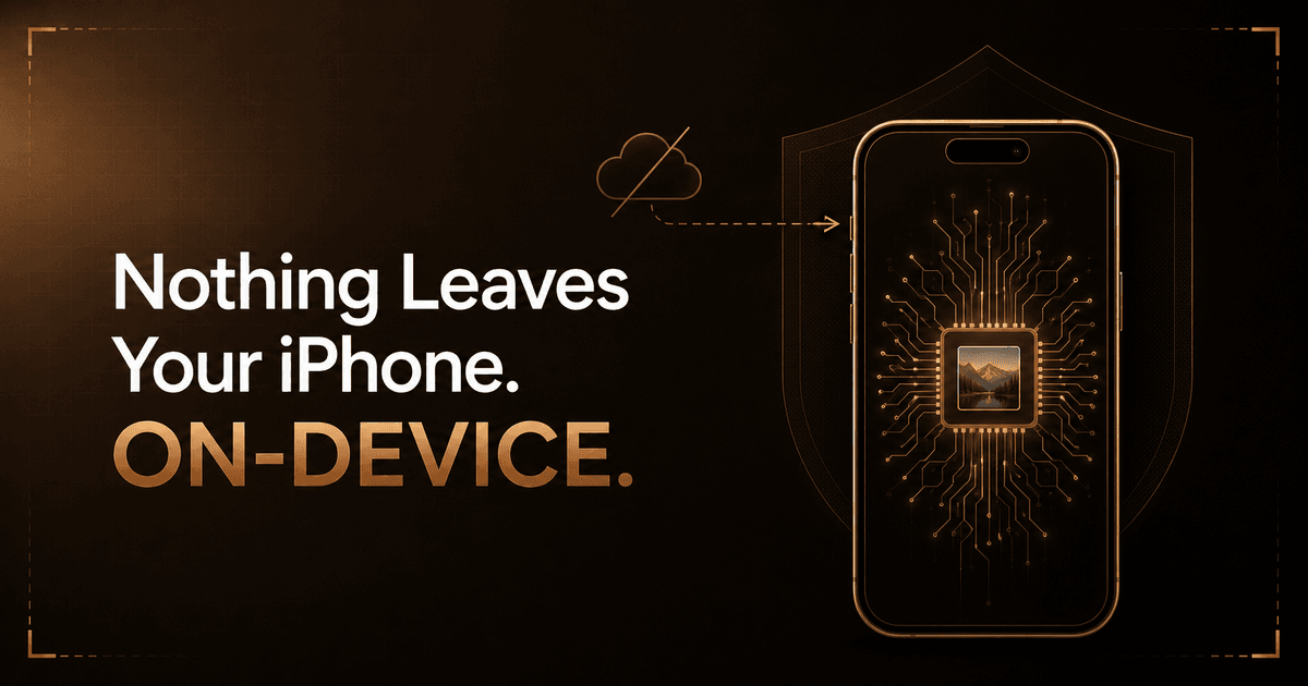 Verifyco running a private, on-device analysis on iPhone